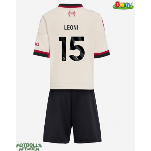 Liverpool Giovanni Leoni #15 Bortaställ Barn 2025-26 Kortärmad (+ Korta byxor)